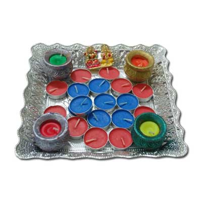 "Diwali Candles Tray - code 04 - Click here to View more details about this Product